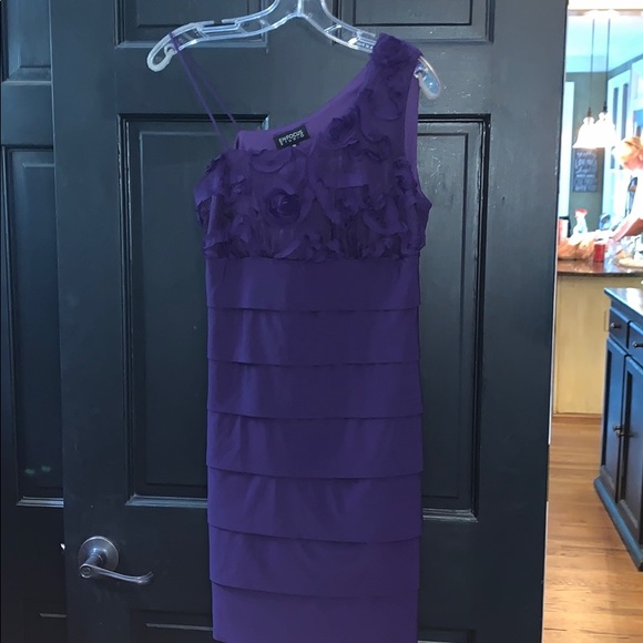 Enfocus Studio purple one shoulder dress 10 - Picture 1 of 7